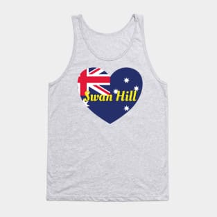 Swan Hill VIC Australia Australian Flag Heart Tank Top